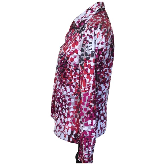 Ann Taylor 100% Long Sleeve Cotton Button Up Office Shirt Blouse Size 10 - Picture 2 of 9